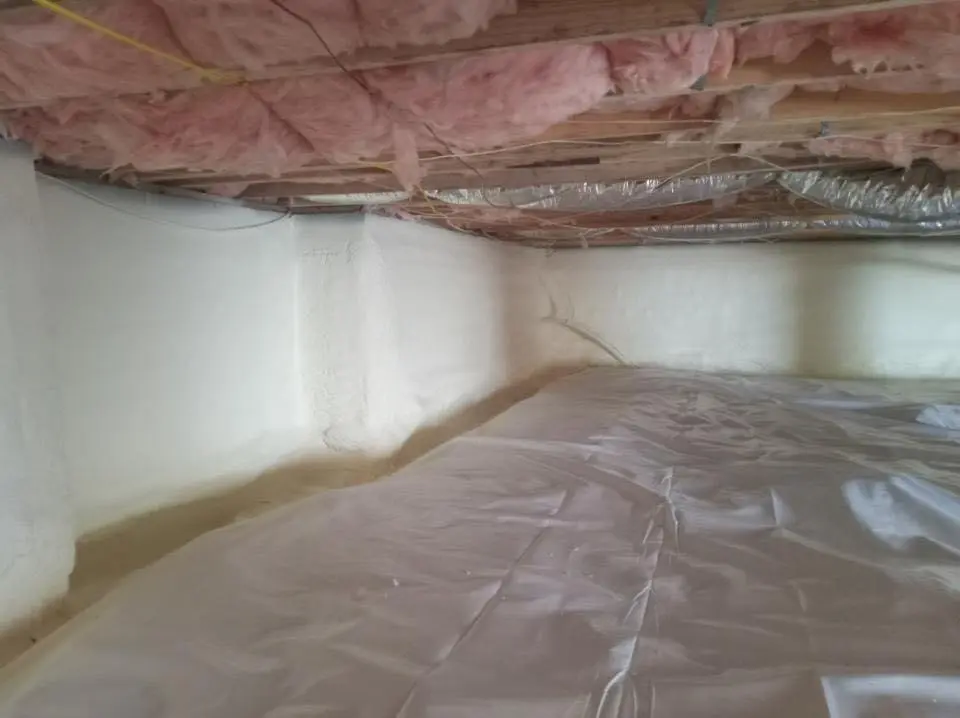 Crawl space encapsulation with closed-cell spray foam for Attic Insulation in Wade Hampton